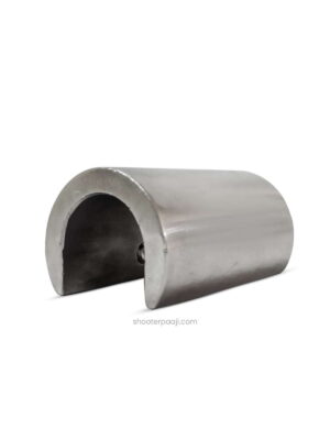 100G Barrel Jacket Weight attached to an air rifle barrel, showcasing its secure fit and stainless steel construction.