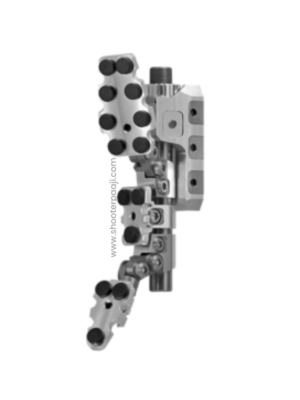 MEC Centra Contact IV Buttplate with dual-joint wings and adjustable height for precise shooting.