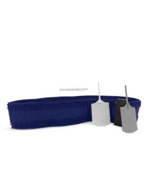 SP Head Band Blinder with adjustable eyeshield for competitive shooters, providing customizable comfort and compliance with ISSF rules.