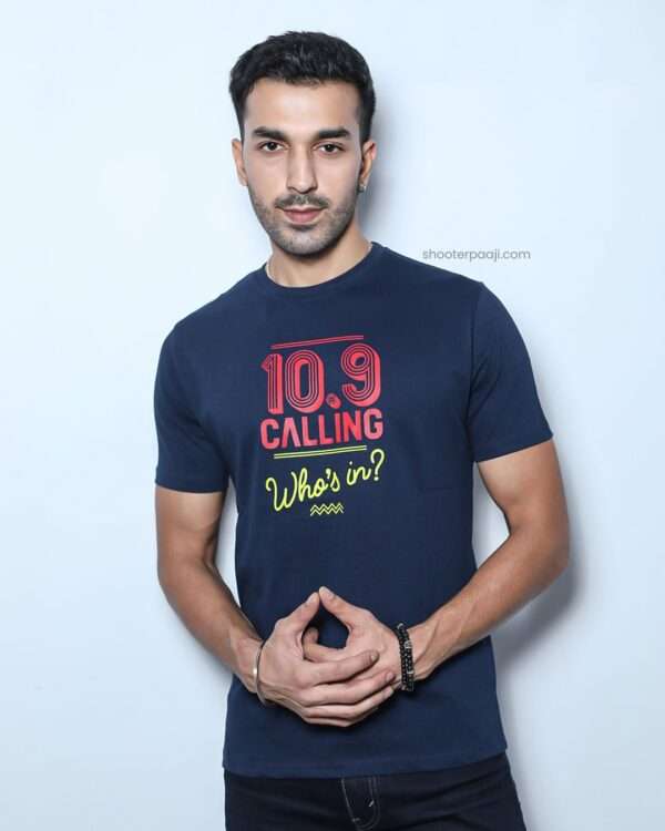 10.9 Calling T-shirt by Shooter Paaji, made from 100% cotton, perfect for shooting enthusiasts.