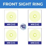 SP Front Sight Ring (Yellow) for M18 foresights, available in various diameters, enhances shooting accuracy.