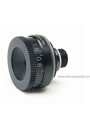 Centra Sight 1,8 Basic Iris Aperture for match rifles, featuring adjustable iris diameter from 0.8 mm to 1.8 mm for precise light control and improved sight picture.