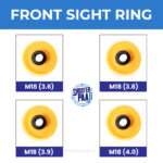 SP Front Sight Ring – Yellow with Black Inner Ring