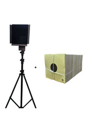 Metal Pellet Catcher with Stand and 1000 Paper Targets Combo